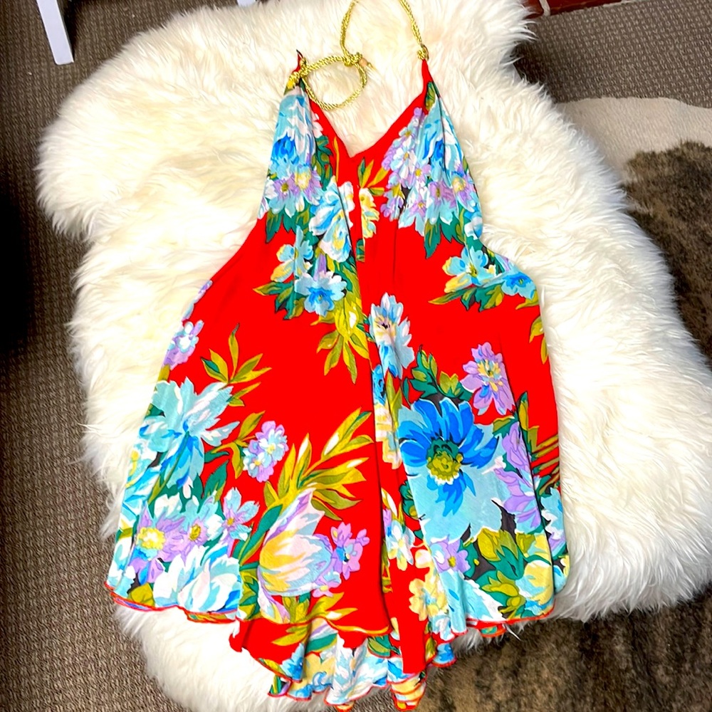 Urban Outfitters 100% silk open back dress/top/coverup
